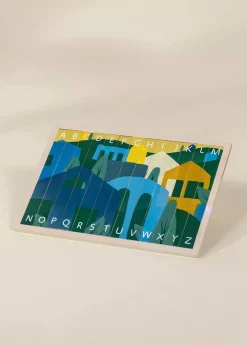 Coco Village Alphabet Wooden Tab Puzzle - 13 pcs