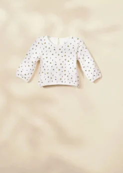 Coco Village Crew Graphic Top White 0-3m