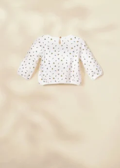 Coco Village Crew Graphic Top White 0-3m