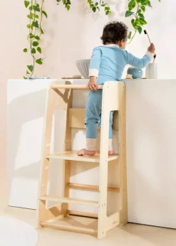 Coco Village Educational Tower - Natural Wood