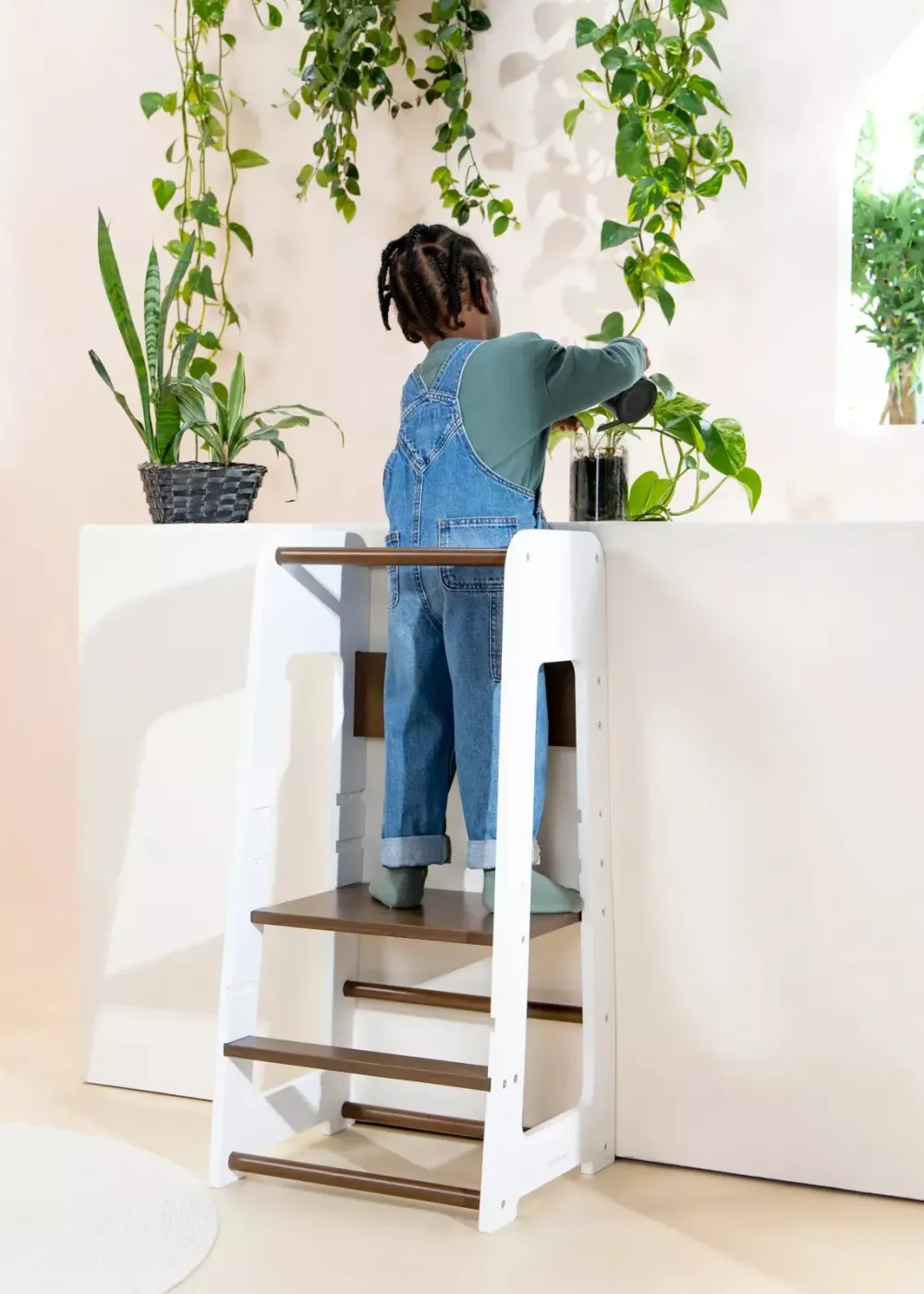 Coco Village Educational Tower - Walnut & White