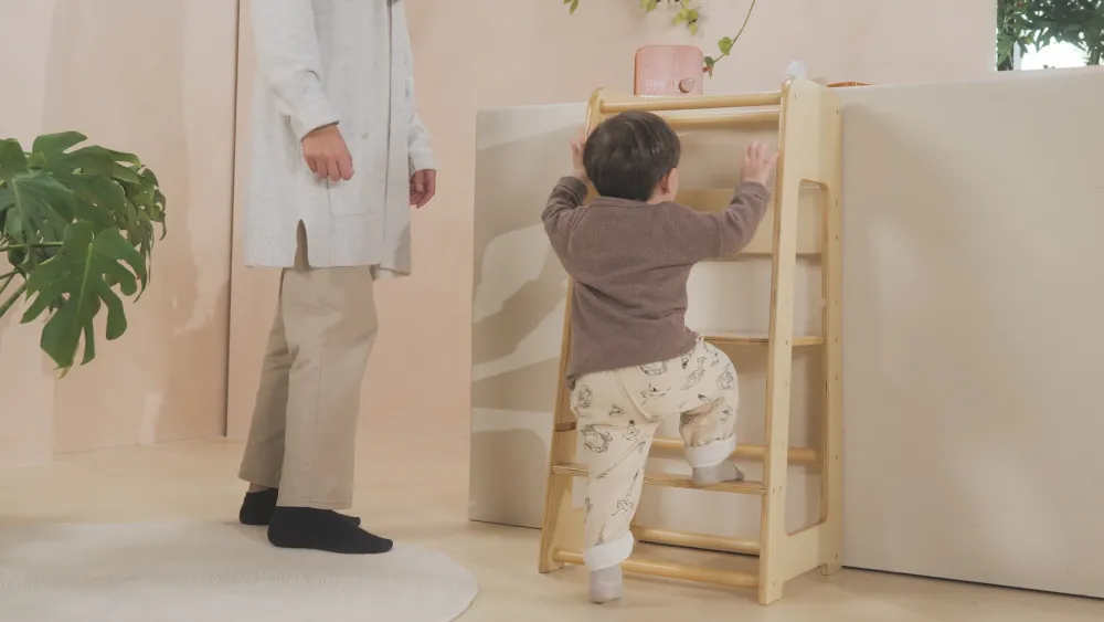 Coco Village Educational Tower - Walnut & White