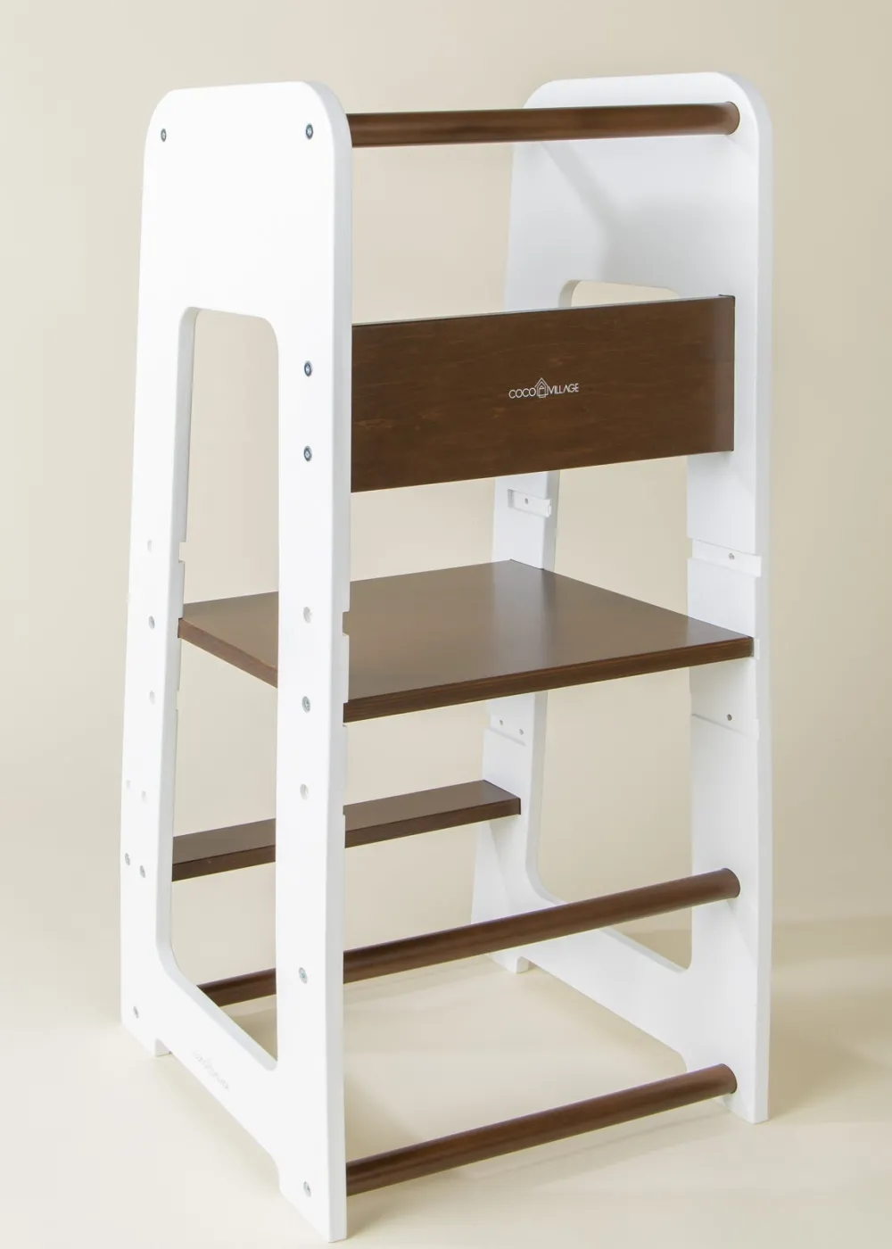 Coco Village Educational Tower - Walnut & White