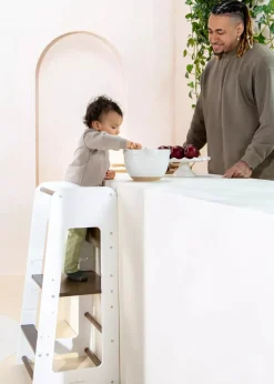 Coco Village Educational Tower - Walnut & White