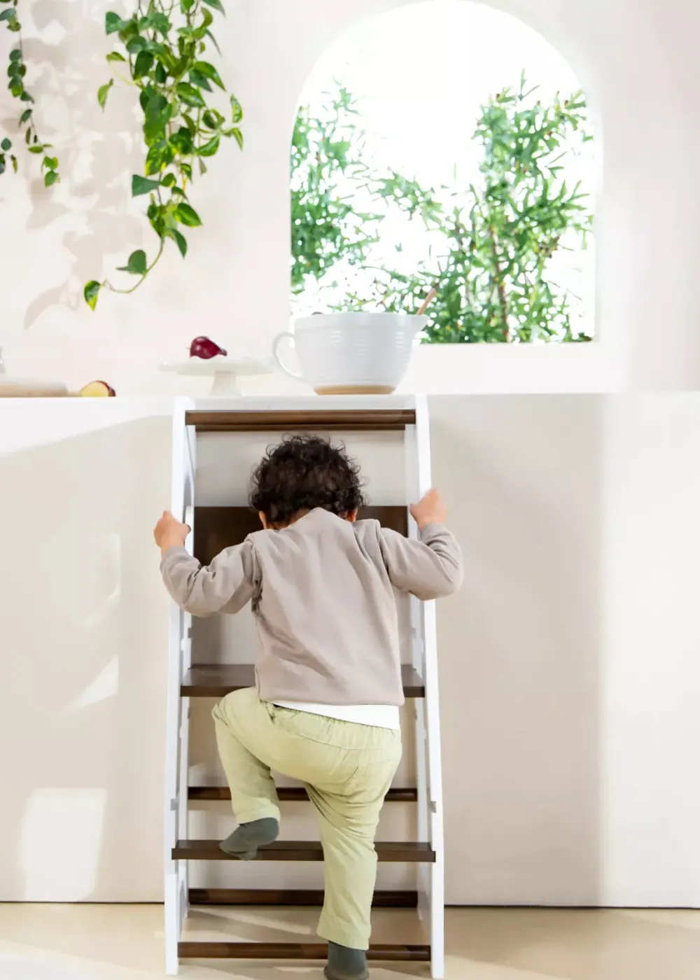 Coco Village Educational Tower - Walnut & White