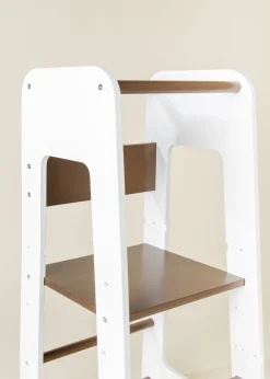 Coco Village Educational Tower - Walnut & White