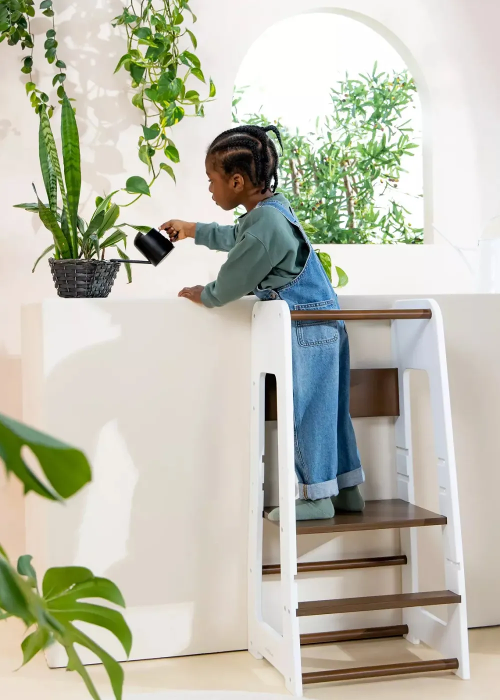 Coco Village Educational Tower - Walnut & White