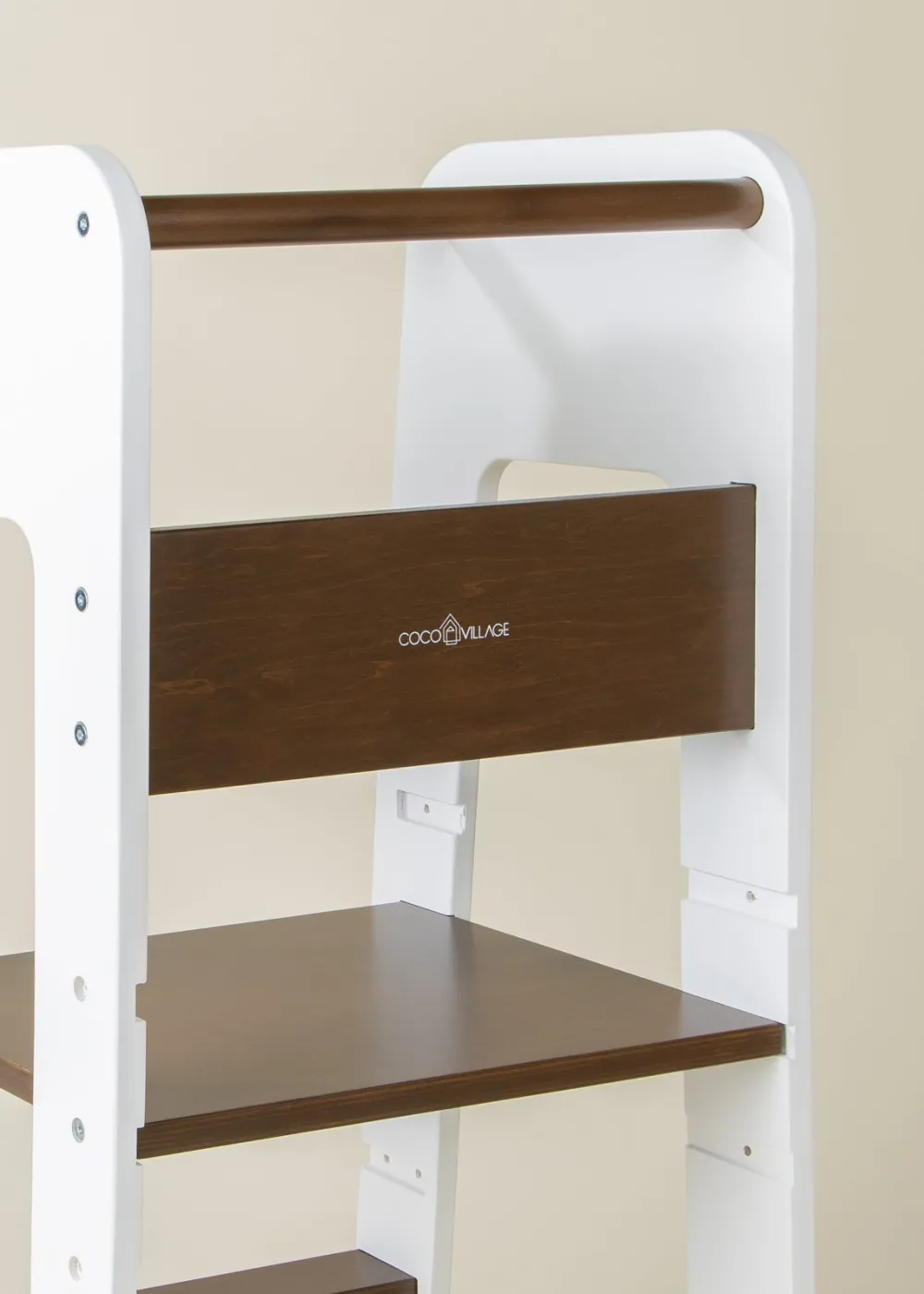 Coco Village Educational Tower - Walnut & White
