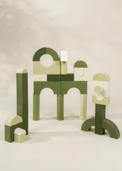 Coco Village EVA Foam Building Blocks Set - Medium (52pcs) GREEN COMBO