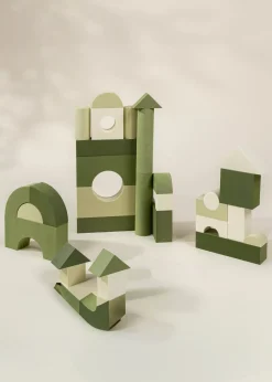 Coco Village EVA Foam Building Blocks Set - Medium (52pcs) GREEN COMBO