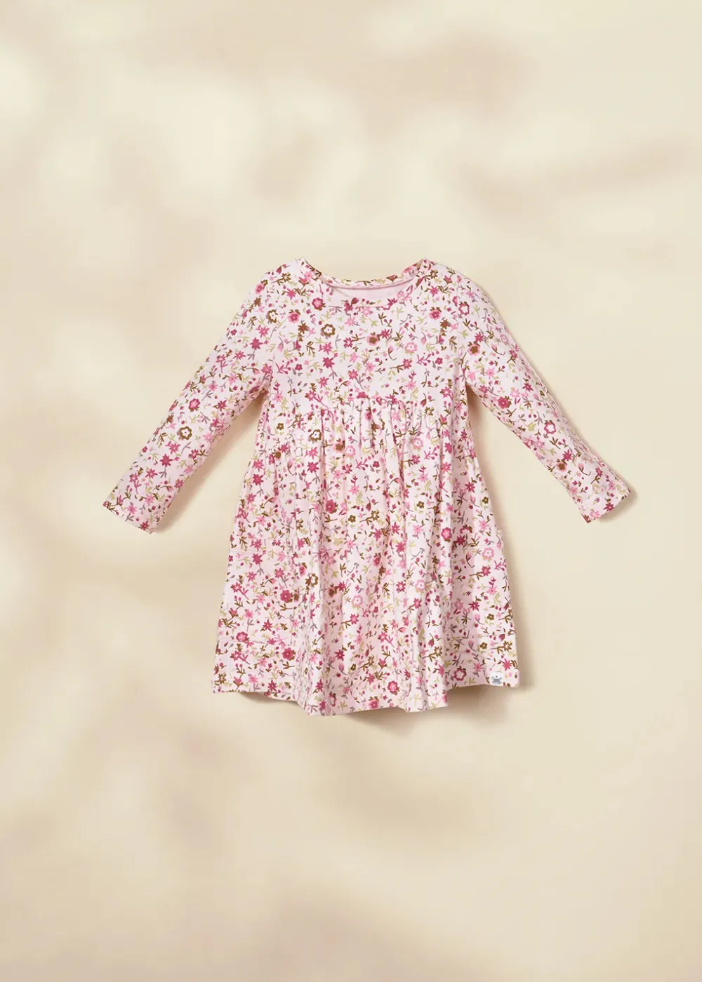 Coco Village Fleece Swing Dress Lt Pink AOP 9-12m