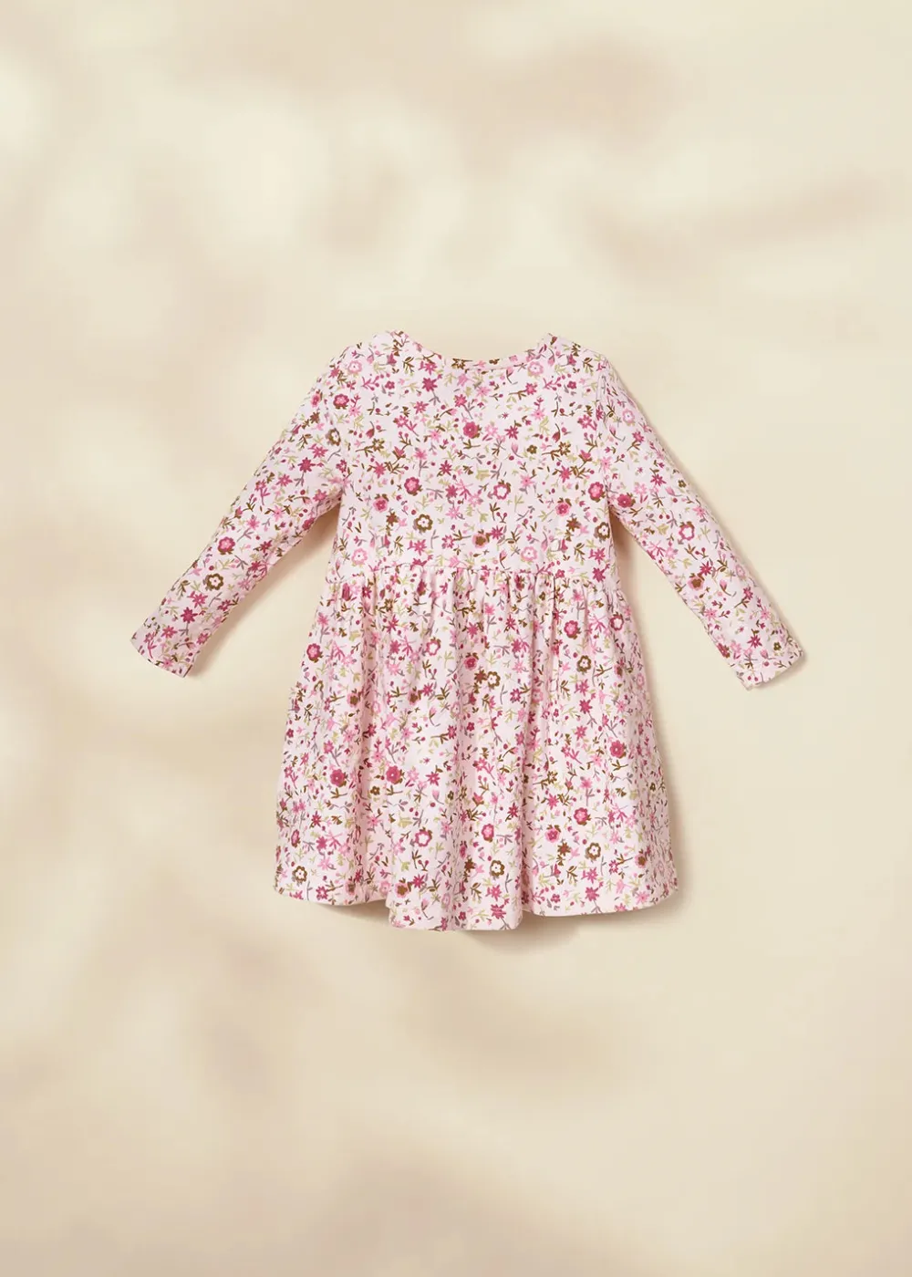 Coco Village Fleece Swing Dress Lt Pink AOP 9-12m