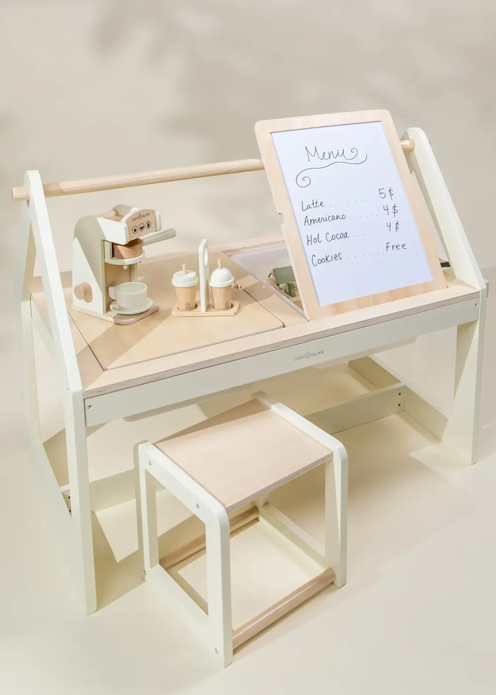 Coco Village Multifunction Wooden Art & Sensory Table W/ Stools