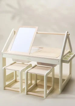 Coco Village Multifunction Wooden Art & Sensory Table W/ Stools