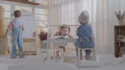 Coco Village Multifunction Wooden Art & Sensory Table W/ Stools