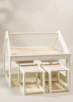 Coco Village Multifunction Wooden Art & Sensory Table W/ Stools