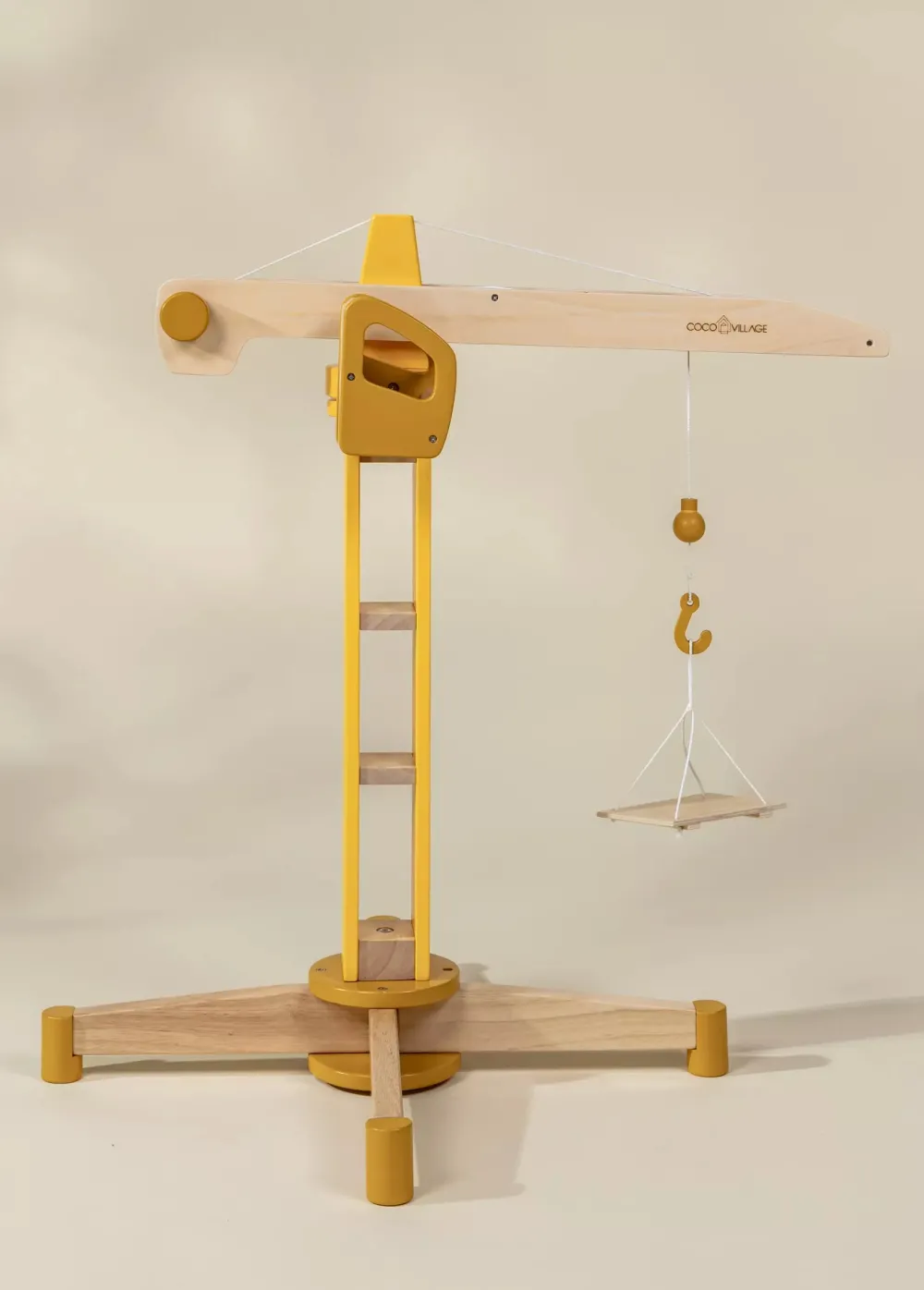 Coco Village Oversized Wooden Construction Crane