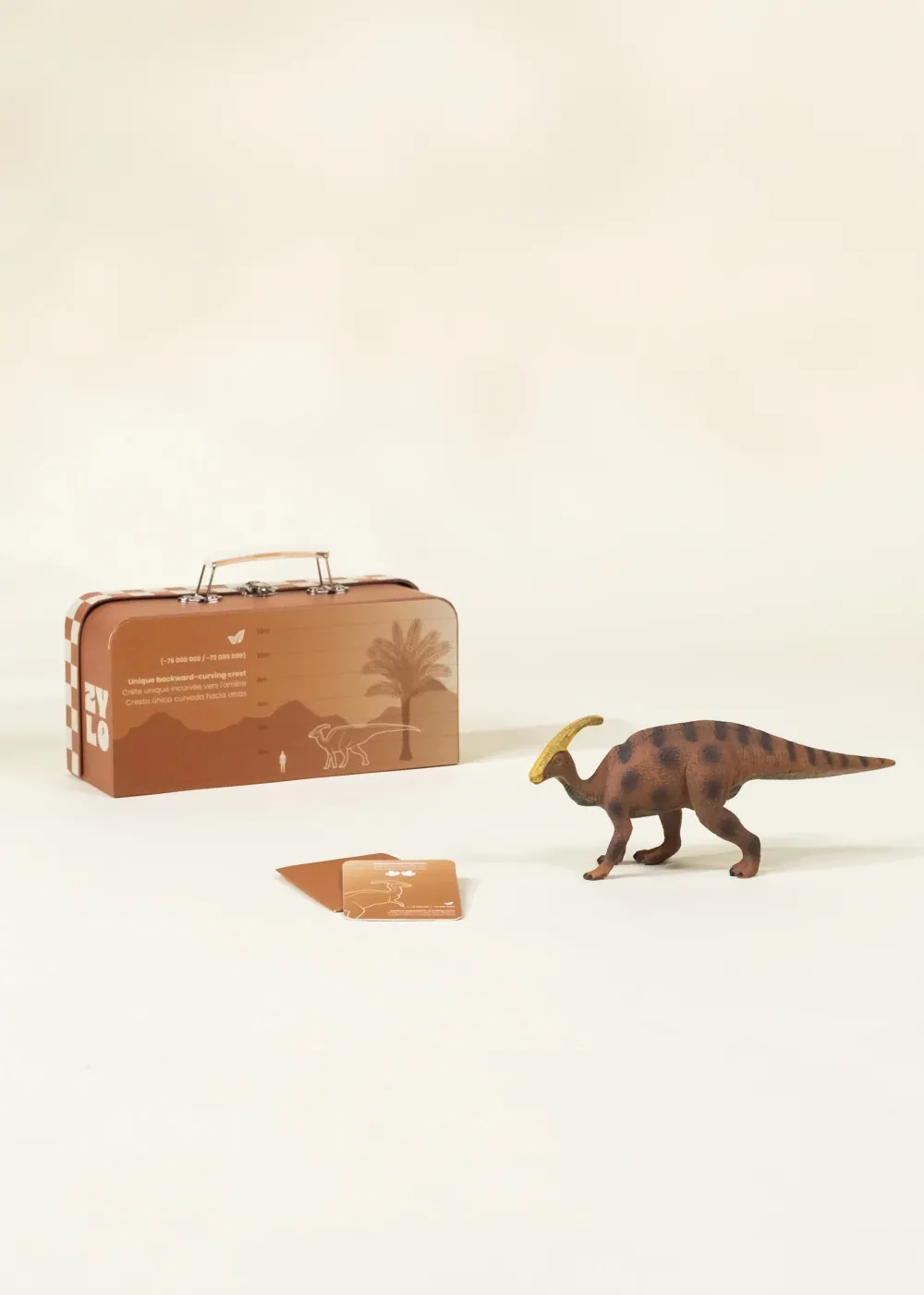 Coco Village Parasaurolophus Dinosaur in a Collectible Box