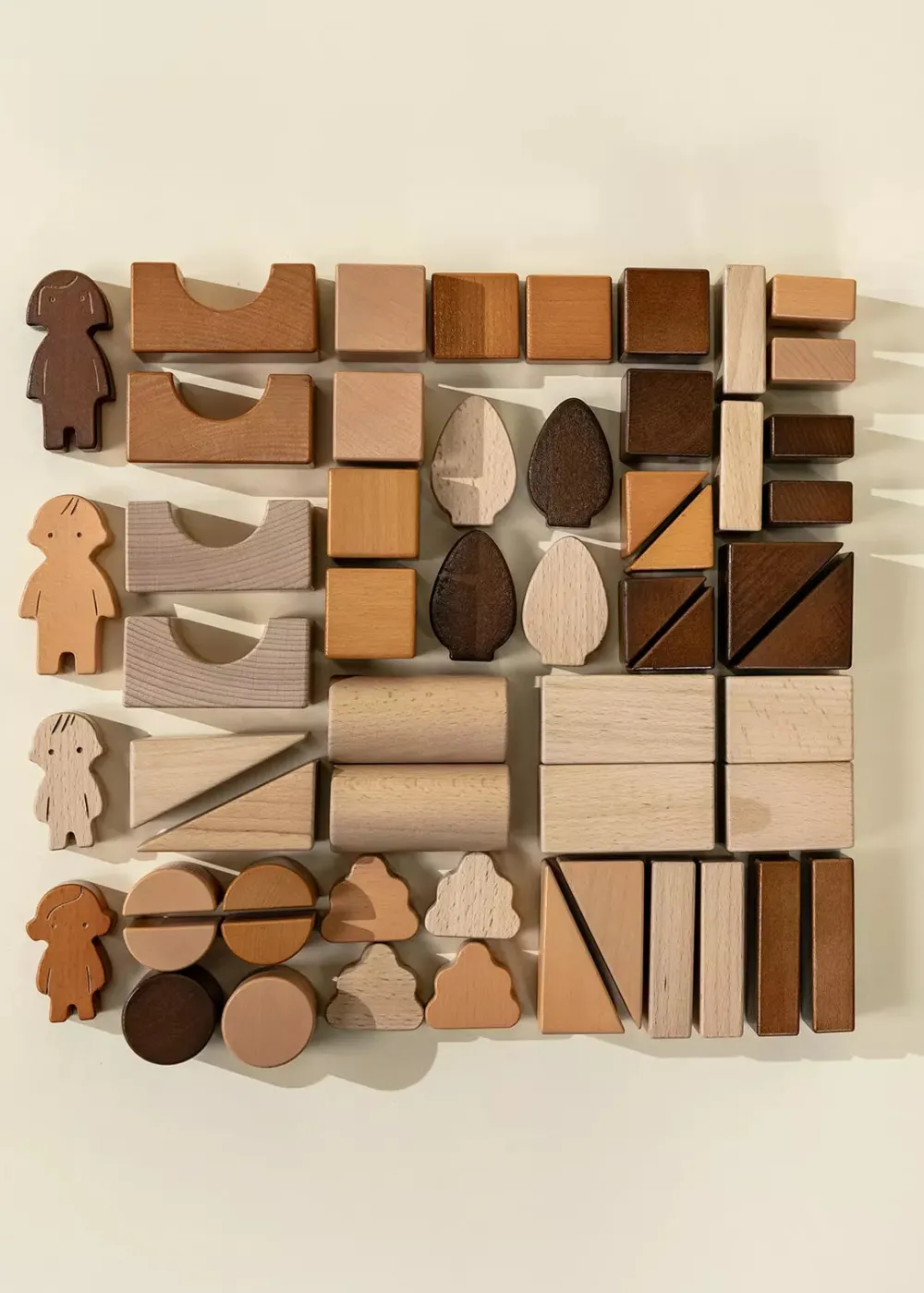 Coco Village Premium Wooden Construction Blocks Set - 56pcs