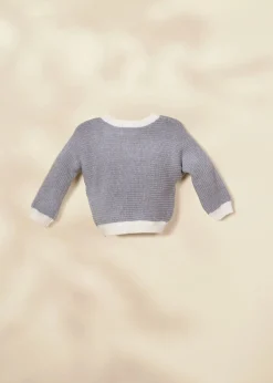 Coco Village Rib Knit Sweater Grey 0-3m