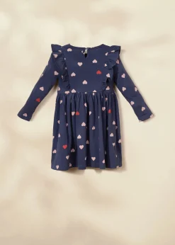 Coco Village Ruffle LS Dress Pink 9-12m