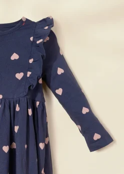 Coco Village Ruffle LS Dress Pink 9-12m