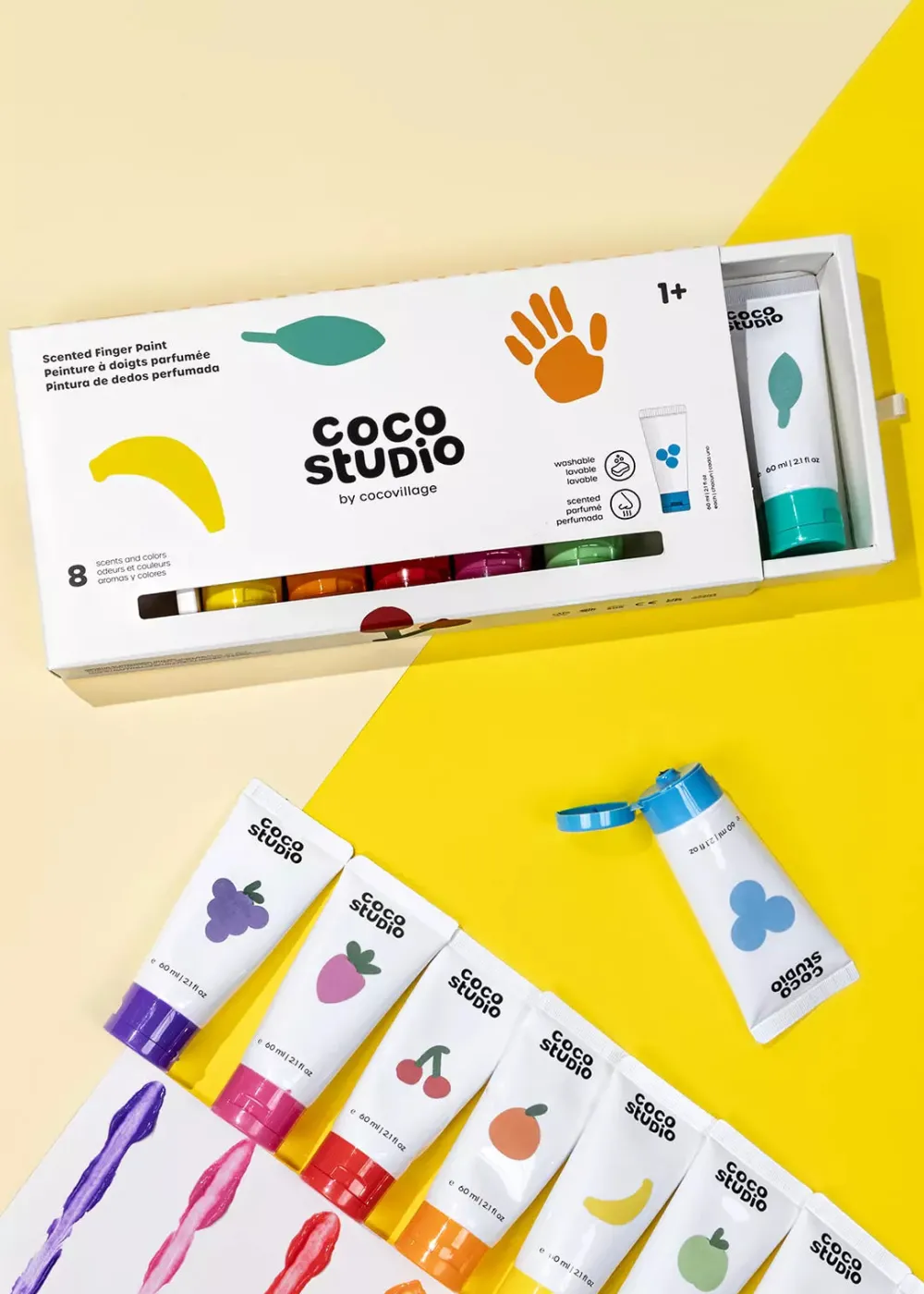 Coco Village Scented Fingerpaint Set - 8 colors