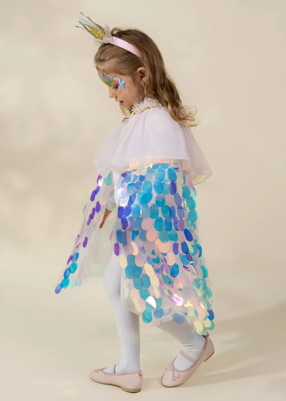 Coco Village Sequins Cape & Crown Costume