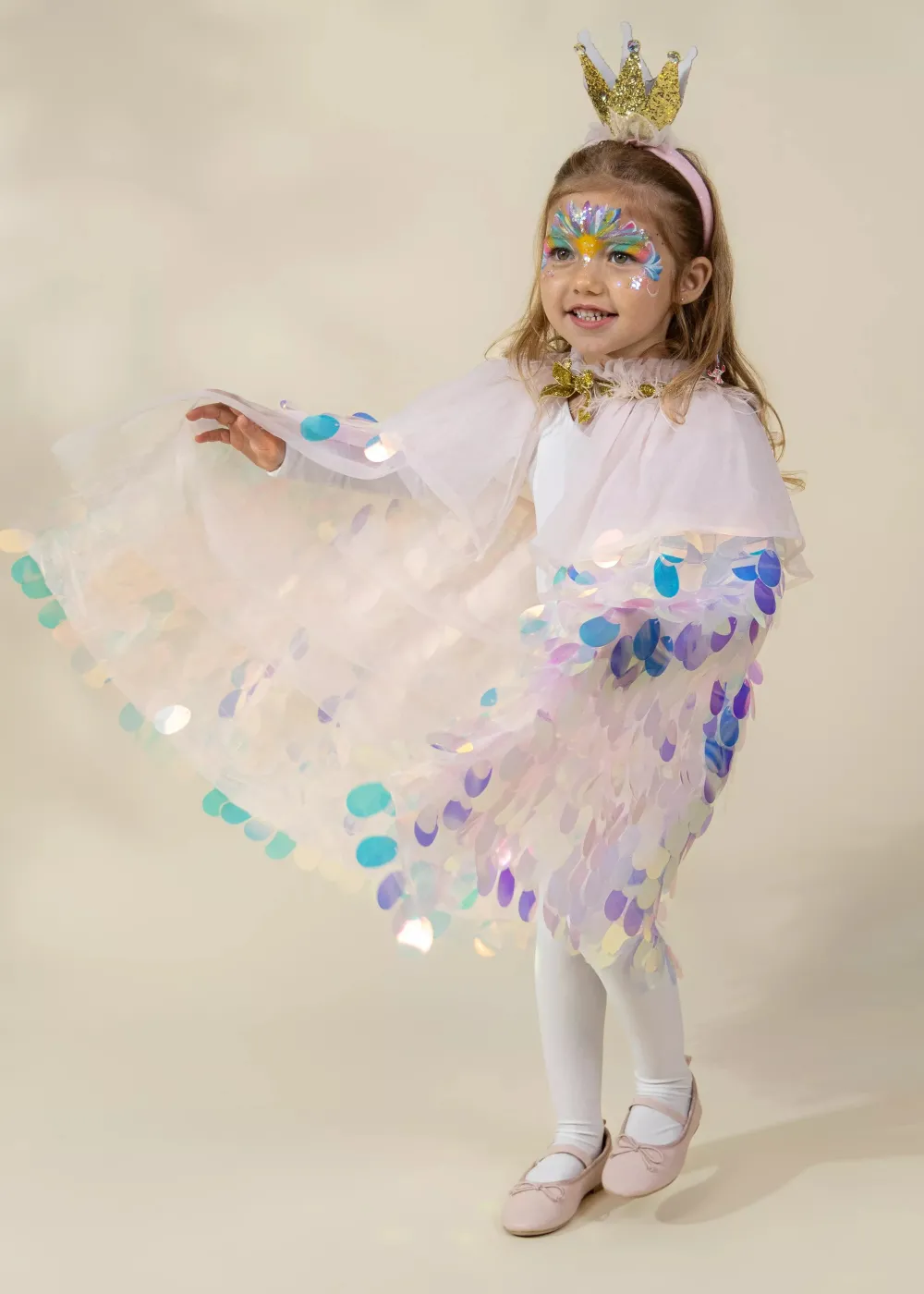 Coco Village Sequins Cape & Crown Costume