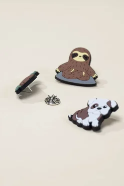Coco Village Set of 12 Animal Charms Pin