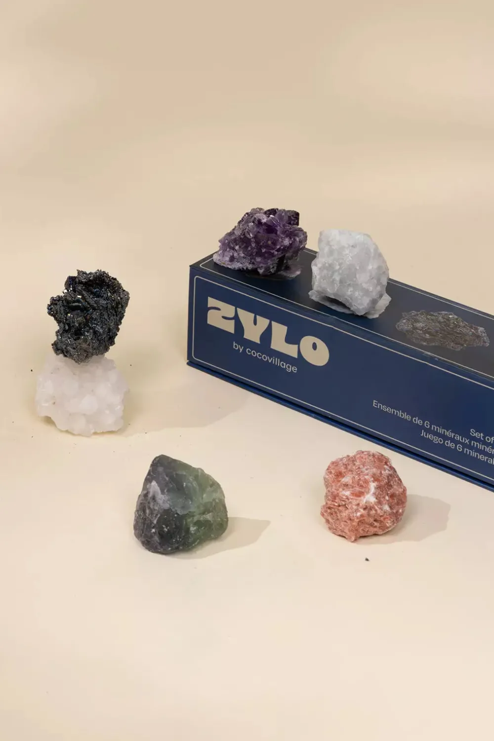 Coco Village Set of 6 collectible Minerals - Mystic Pebbles