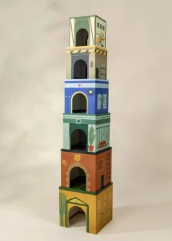 Coco Village Set of 6 Oversized Stacking Boxes - The Buildings