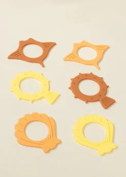 Coco Village Set of 6 Silicone Diving Rings Pool Toys