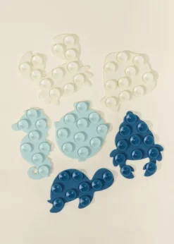 Coco Village Set of 6 Silicone Mini Bath Suction Toys