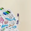 Coco Village Set of 4 Silicone Washable Coloring Placemats & Markers