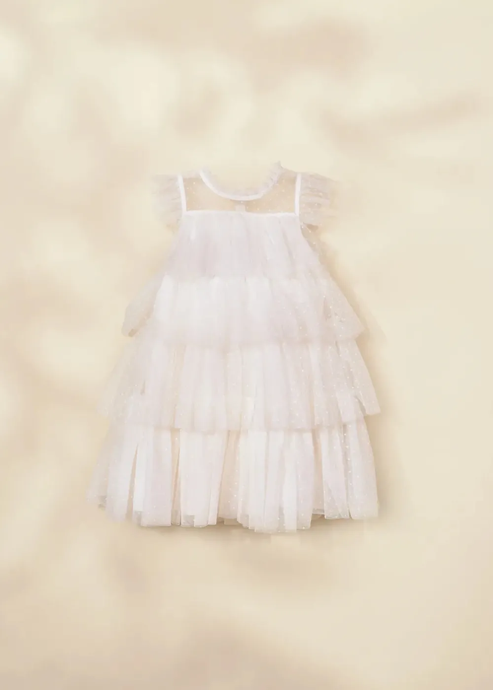 Coco Village Tiered Dress White 9-12m