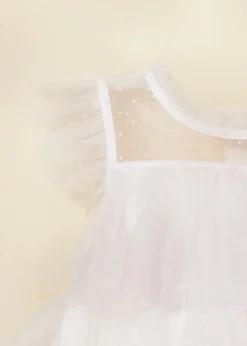 Coco Village Tiered Dress White 9-12m