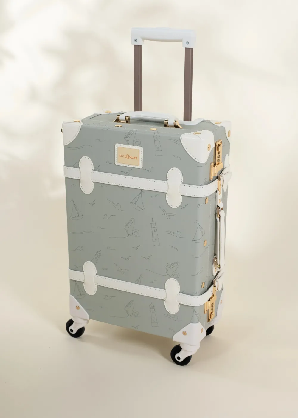 Coco Village Vegan Leather Carry-On Suitcase - Ocean