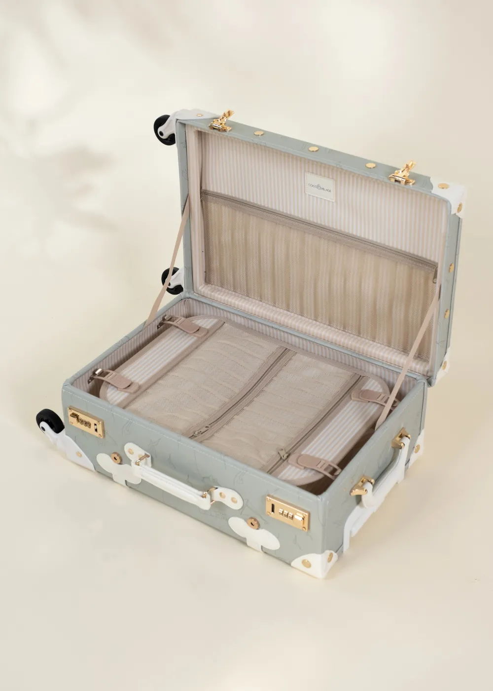 Coco Village Vegan Leather Carry-On Suitcase - Ocean