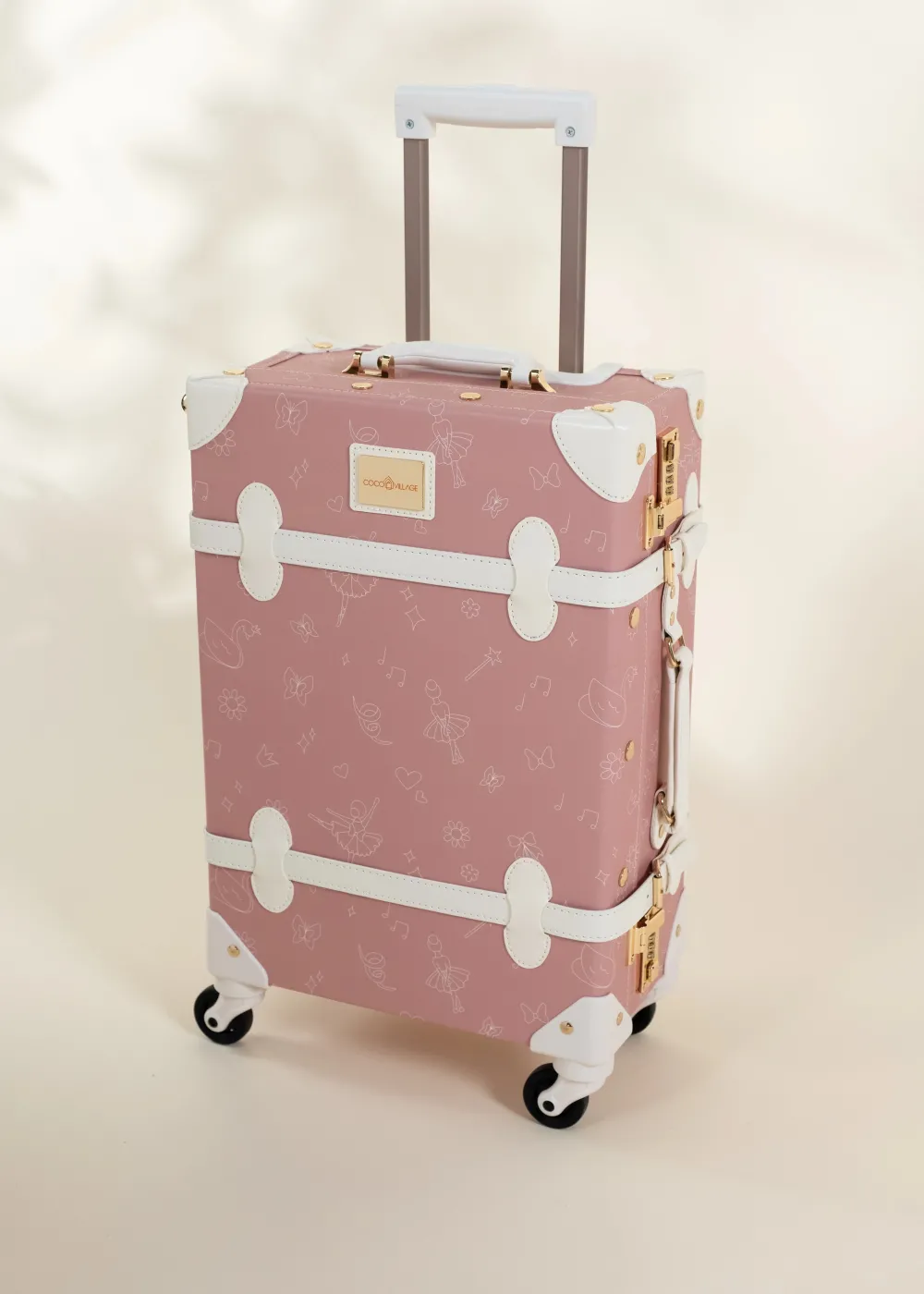 Coco Village Vegan Leather Carry-On Suitcase - Ballerina