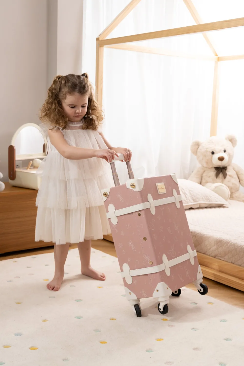 Coco Village Vegan Leather Carry-On Suitcase - Ballerina