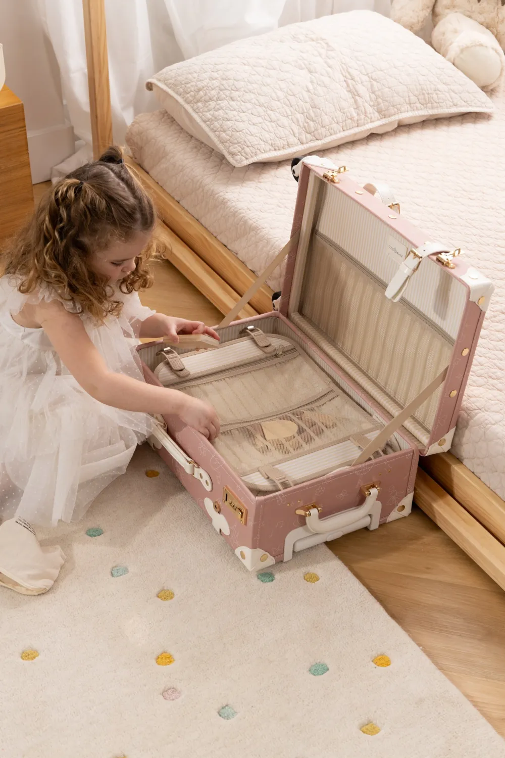 Coco Village Vegan Leather Carry-On Suitcase - Ballerina