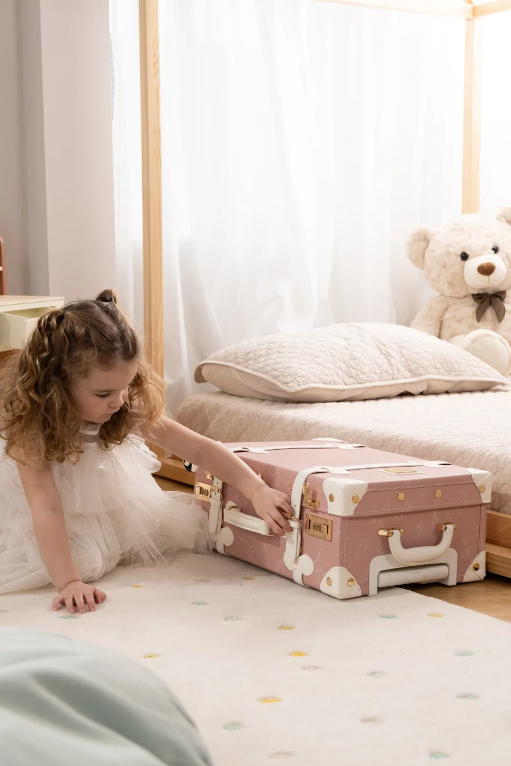 Coco Village Vegan Leather Carry-On Suitcase - Ballerina