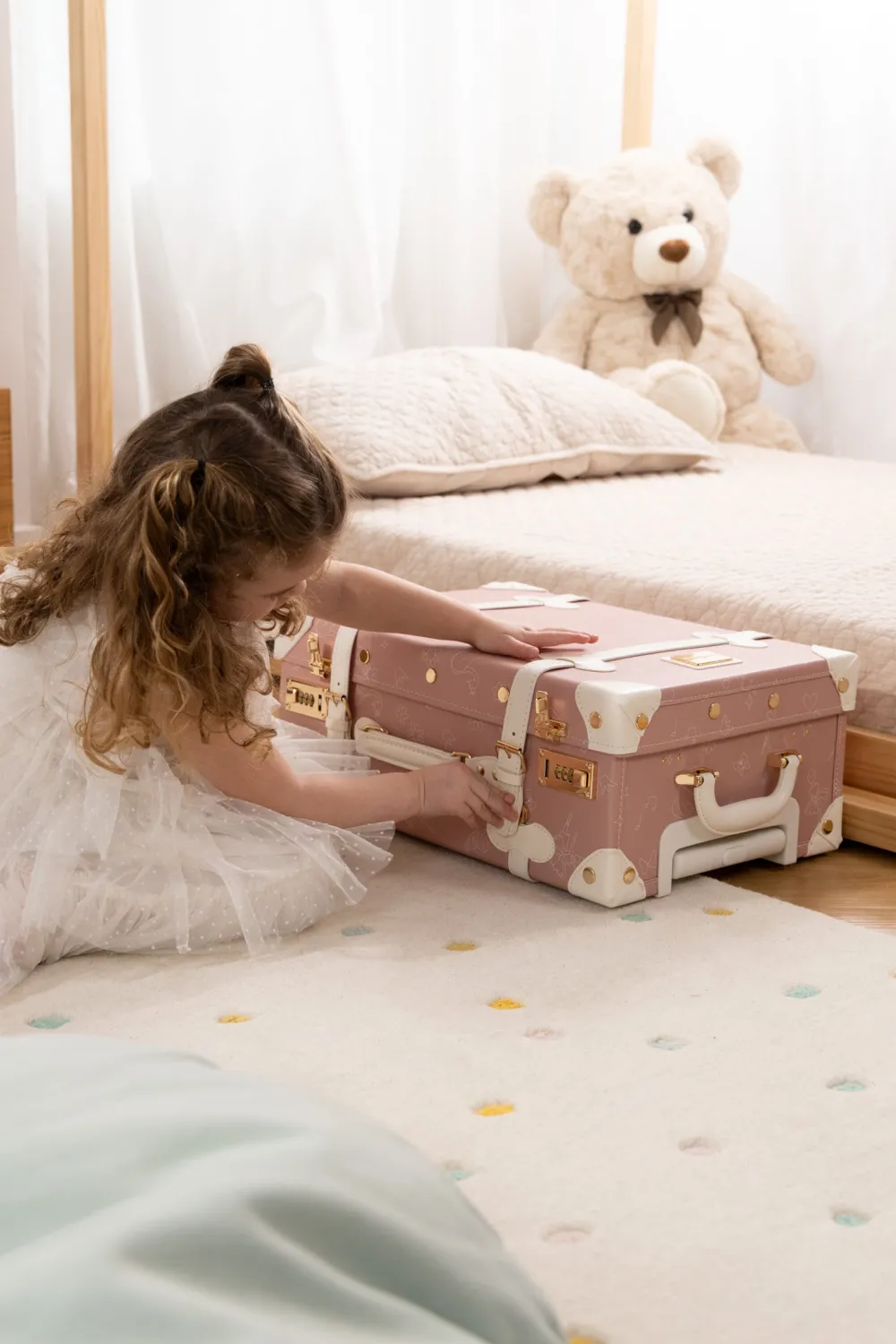 Coco Village Vegan Leather Carry-On Suitcase - Ballerina