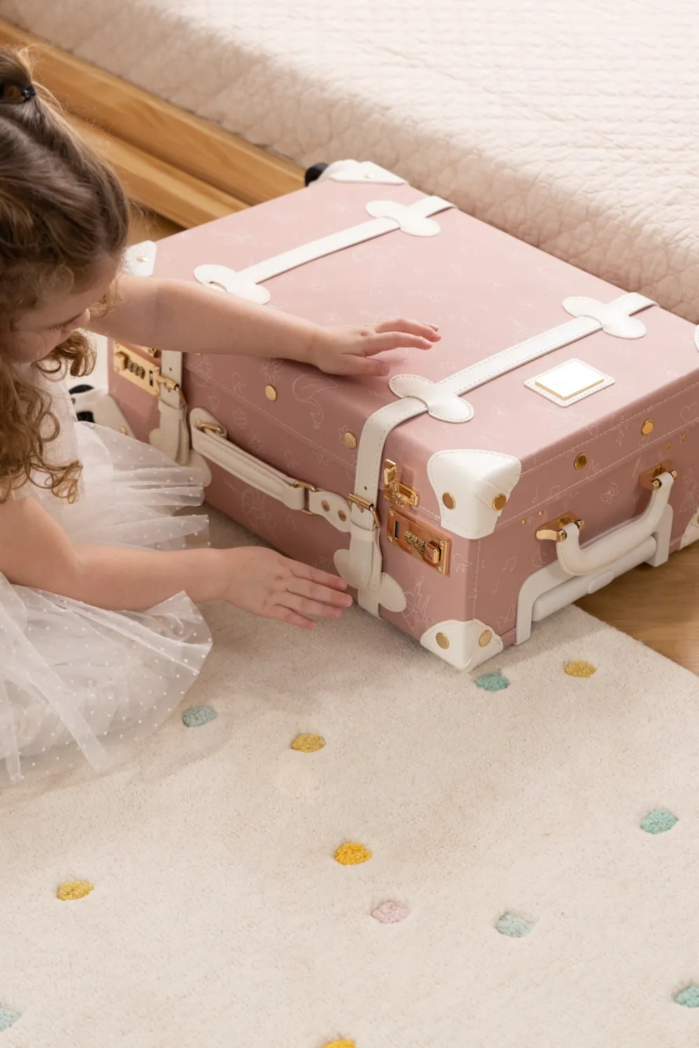 Coco Village Vegan Leather Carry-On Suitcase - Ballerina
