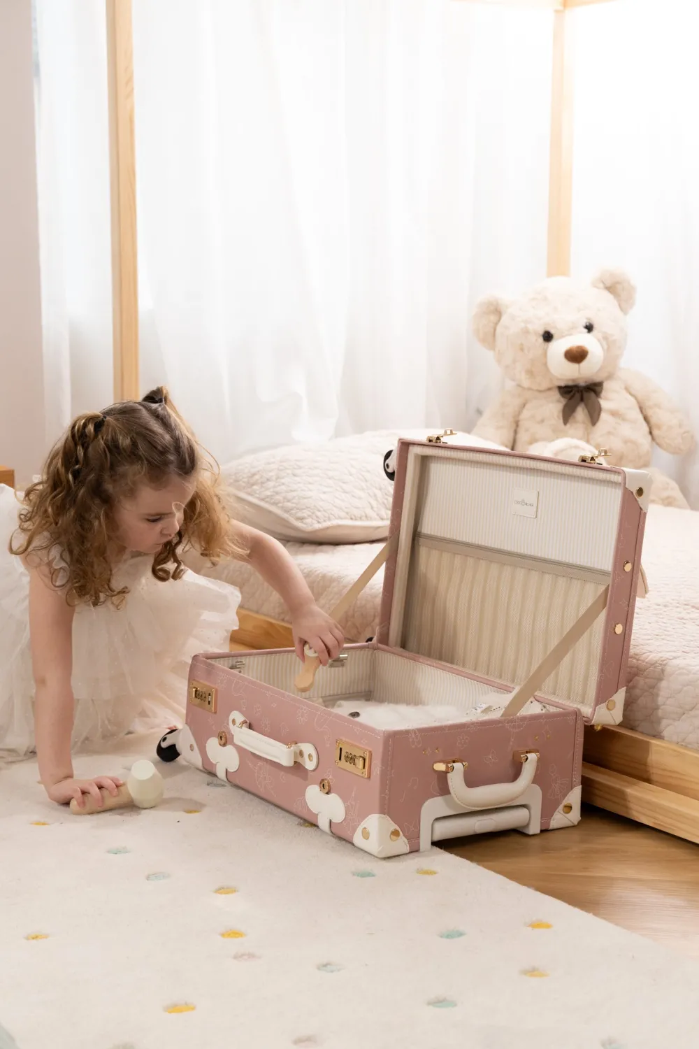 Coco Village Vegan Leather Carry-On Suitcase - Ballerina