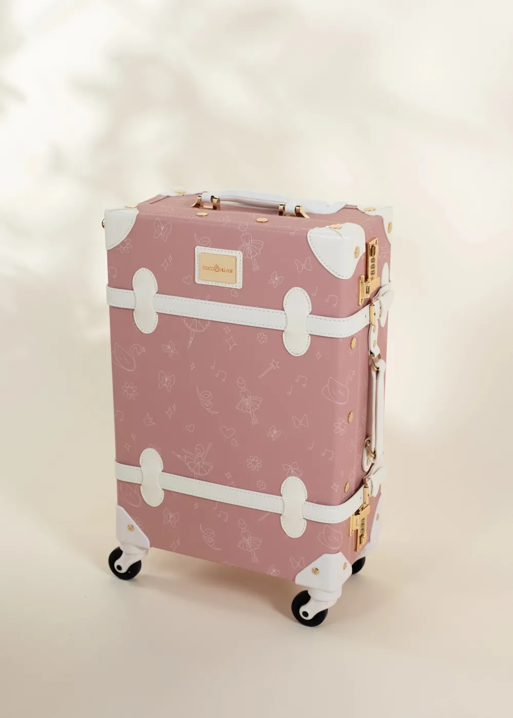 Coco Village Vegan Leather Carry-On Suitcase - Ballerina