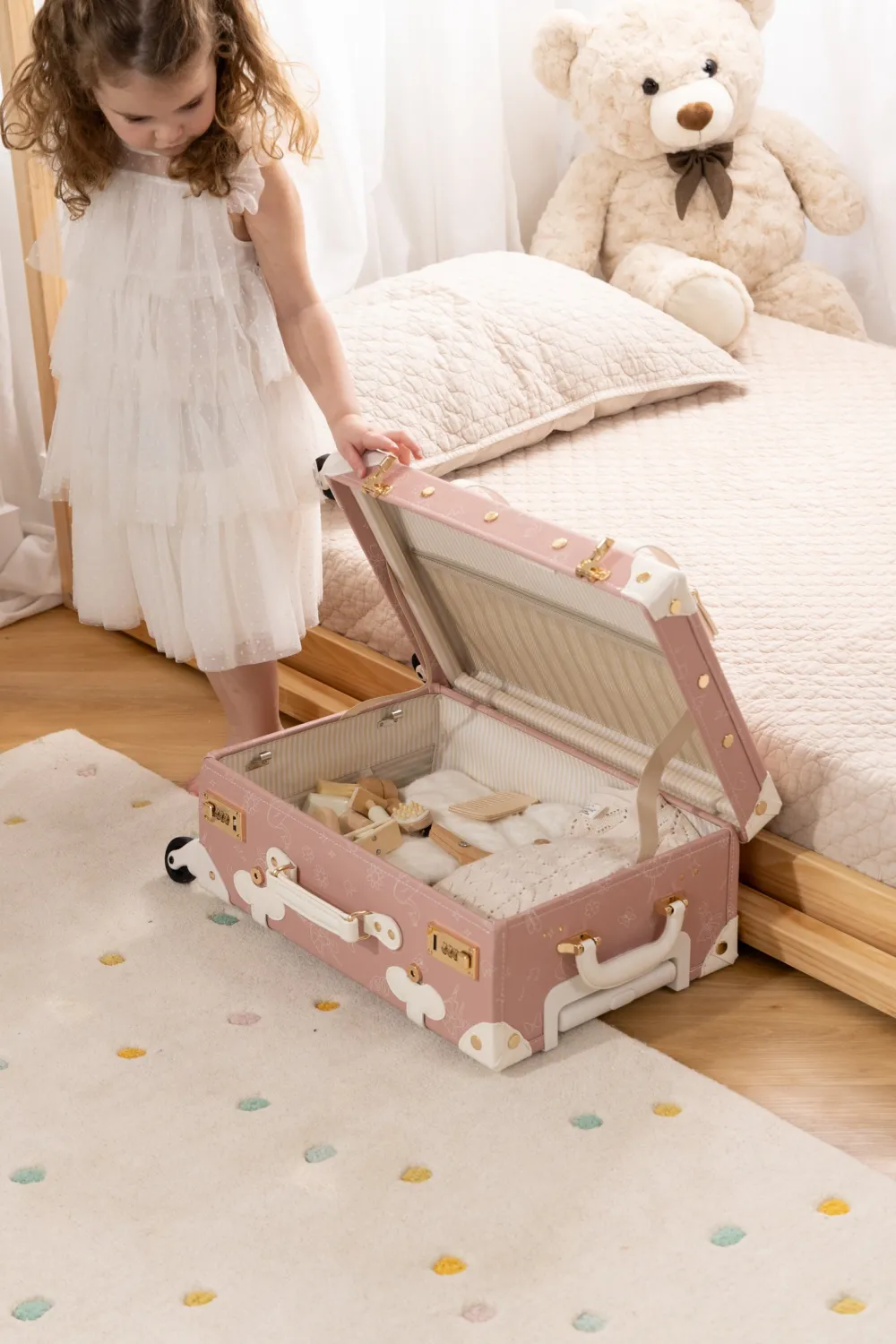 Coco Village Vegan Leather Carry-On Suitcase - Ballerina