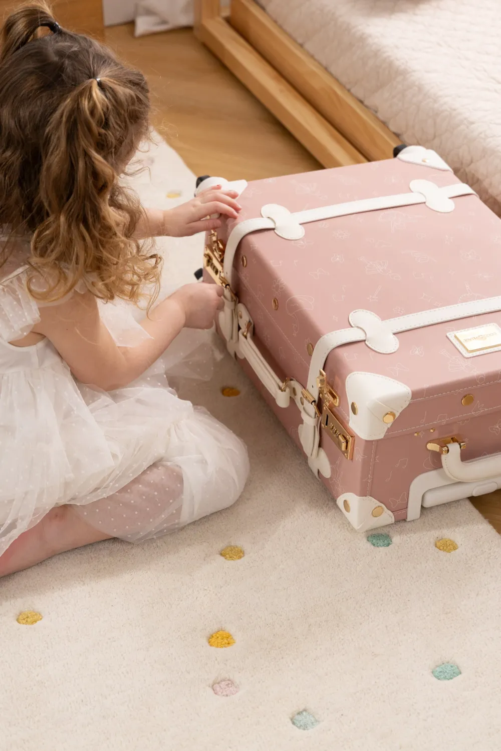 Coco Village Vegan Leather Carry-On Suitcase - Ballerina