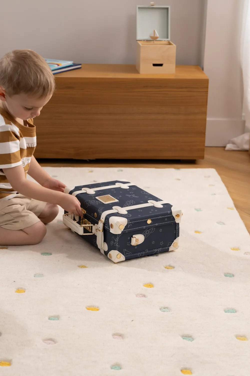 Coco Village Vegan Leather Play Suitcase - Space
